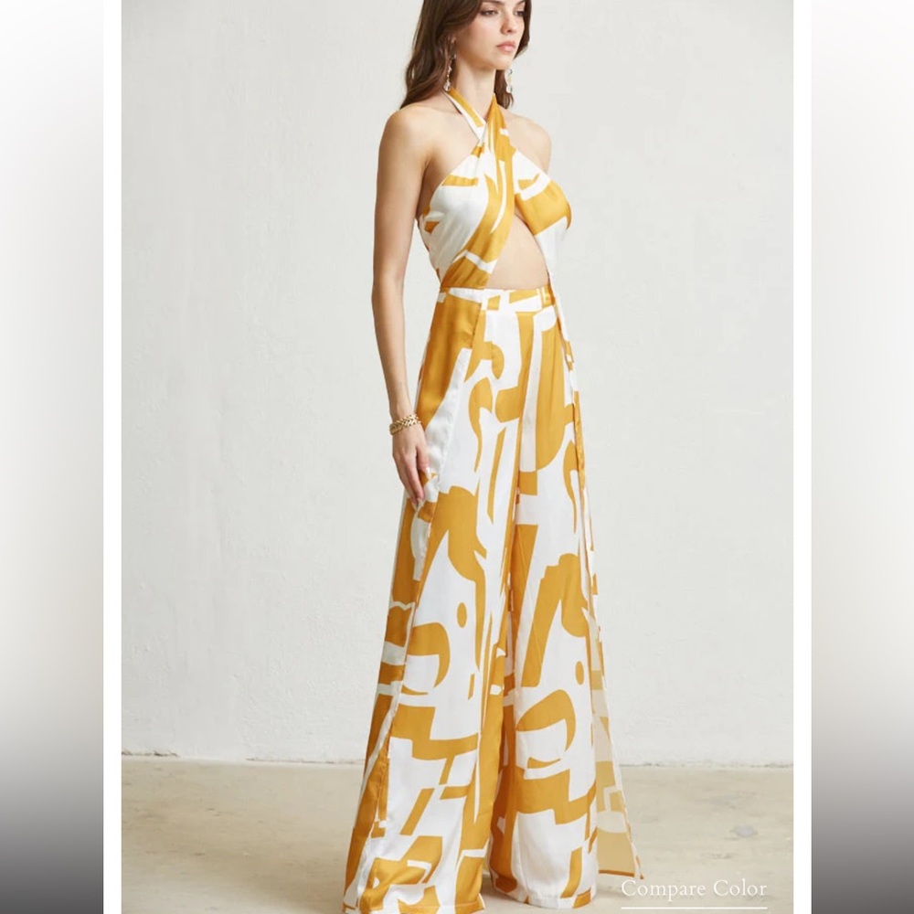 Blithe La  Elena Abstract Pattern Maxi Top Size S
